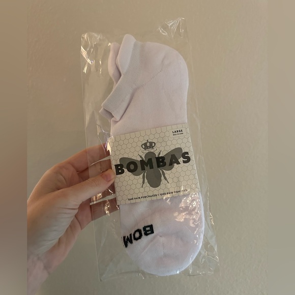 🆕 BOMBAS Men’s Large Solid White Ankle Sock - Picture 2 of 5